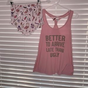 Always Late PJ Set - Rose